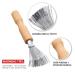 Hair Brush Cleaner Tool Set - 2 Piece Mini Comb Cleaner with Metal Rake, Wooden Handle for Home & Salon Use - Buy Online on GoSupps.com