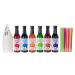 12.7oz Snow Cone Syrups (6 Pack W/Cups/Straws)