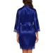 Women's Satin Silk Bathrobe - Short Kimono Robe XS Royal Blue | BESDEL - Buy Online on GoSupps.com