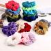 50 Colorful Hair Tie Scrunchies - Elastic Hair Bands + Storage Bag | Best Hair Accessories for Women & Girls - Buy Online on GoSupps.com