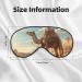 BREAUX Desert Sand Camel Print Double Sided Eye Mask | Blackout Sleep Mask for Women & Men - Ultimate All-Night Comfort - Buy Online on GoSupps.com