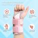 Breathable Carpal Tunnel Wrist Brace for Men & Women - Night Support with Adjustable Straps - Ideal for Tendonitis & Arthritis - Pink, S/M - Buy Online on GoSupps.com