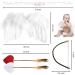 AMOR PRESENT Baby Angel Wings Set | White Newborn Photoshoot Costume with Wings, Headband, Bow, Swords | Photo Prop Outfit 0-18 Months - Buy Online on GoSupps.com