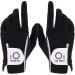 Finger ten golf gloves men right golf glove worth 1 pair of golf gloves left right hand gloves for men golfers all weather microfiber microfiber rain grip black m couple