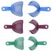 3 pairs of dental impression spoons for toothless teeth Professional impression spoon in 3 sizes for the restoration of full dentures colorful