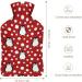 Cute Penguin Hot Water Bottle with Plush Cover | Hand Warmer for Adults & Children | 26.5x15.3cm | International Shipping Available - Buy Online on GoSupps.com