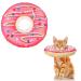 Rewrise cat adjustable cats donut cat collar soft anti-bite protective collar protective collar for kitten puppies pets after surgery and injuries (Rosa-L)