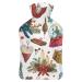 Christmas Hot Water Bottle With Cover Plush Bed Bottle Hand Warmer For Adults And Children 26.5X15.3cm