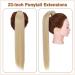 Shop Tess Ponytail Extension - 60 cm Dark Blonde & Bleach Blonde Braid (#18/613) - 90g Smooth Long Hair Extension for Effortless Style - Buy Online on GoSupps.com
