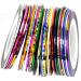 10 Mixed Colors Nail Art Narrow Line Stripe Tape Stickers DIY Nail Tip Decoration Adhesive Nail Striping Sticker