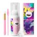 Buqikma Lash Shampoo for Lash Extensions 60Ml/2.11fl.Oz Eyelash Extension Cleanser Gentle Foaming Eyelash Shampoo Bath Eyelash Cleaning Kit with Lash Shampoo Brush Mascara Brush for Salon Home Care 1PC Pink Kit
