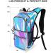 Mothybot Hydration Backpack 20L with 2L Hydration Bladder - Festival Essential for Hiking, Running, Biking - Holographic Crocodile Textured Design - Buy Online on GoSupps.com