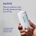 Native Deodorant | Aluminum-Free Natural Deodorant with Baking Soda, Probiotics, Coconut Oil, and Shea Butter | Powder & Cotton Scent | Men and Women - Buy Online on GoSupps.com