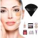 Sibba 12Pcs Powder Puff Triangle Shape Face Makeup Puff for Loose Powder Foundation Soft Cosmetic Sponge Wet and Dry Powder Puff Pads Large Body Cotton Powder Cushion Puffs (Black) Pattern 02 - Buy Online on GoSupps.com