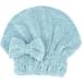 Mayow Microfiber Turban Towel Set - Fast Dry Hair Towel for Women & Children 2 Pieces in Black Pink Salmon Red & Sea Green - Buy Online on GoSupps.com