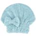 Qiafeiye Microfiber Hair Drying Towel Cap Super Absorbent Quick Dry Magic Hair Turban Wrap for Women Wet Short or Long Curly Thick Girls Hair Anti Frizz Bathroom Essential (Seagreen 1) Seagreen 1