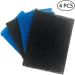 DanziX Exfoliating Net Sponge Set for Daily Back Body Scrub - 4 Pcs Shower Scrubber in Black Blue - Buy Online on GoSupps.com
