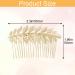 PAGOW 3.3 Inch Leaf Hair Combs - Gold Rhinestone Pearl Clips for Women, Wedding Headpiece Accessories - Buy Online on GoSupps.com