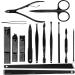 JamBer Manicure Set - 15 in 1 Stainless Steel Professional Grooming Kit for Thick Nails - Nail Clippers, Scissors, Pedicure Set - Cuticle Remover, Toe Nail Care - Travel Tool Kit - Mother's Day Gift - Buy Online on GoSupps.com
