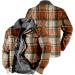 Shop Hanxiulin Men's Fleece Jacket - Plush Elegant Long & Warm | 3XL Transition Jacket in Orange for Ultimate Comfort - Buy Online on GoSupps.com