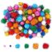 Colored Glitter Pompom Balls - 270pcs DIY Craft Supplies for Christmas Decor - Buy Online on GoSupps.com