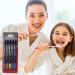 Calakono Soft Bamboo Toothbrush Set for Adults | 5 Black Charcoal Toothbrushes in Various Colors | Eco-Friendly Oral Care - Buy Online on GoSupps.com