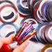 Hisenlee 90 Pcs Nail Art Striping Tape Lines in Mix Colors - 1MM and 2MM - Includes 2 Nail Tape Dispensers for Nail Art Decoration - Buy Online on GoSupps.com