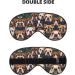 Cute English Bulldog Print Unisex Sleep Mask - Double-Sided Eye Mask for Sound Sleep & Skin Care - International Shipping Available - Buy Online on GoSupps.com