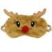 Eye Mask for Sleeping Christmas Reindeer Eye Masks Soft Fluffy Plush Sleep Mask Novelty Blindfold Breathable Silk Eye Cover for Women Men Girls Kids Night Nap Travel Meditation A7DWMRYZ (Brown)