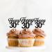 18pcs Black Glitter Happy 30th Dessert Cupcake Pick for Cheer to 30 Years Old Theme Decor Supplies Men Women Happy Birthday Wedding Anniversary Party Decoration - Buy Online on GoSupps.com