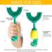 ZMRZ Toddler U-Shaped Toothbrush for Age 2-6 Years | Food Grade Silicone, 360 Cleaning Design | Soft Toothbrush for Kids | Green - Buy Online on GoSupps.com