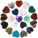 20PCs crystals stones heart crystal gemstones set natural colorful heart love stones set bulkated bag palm thumb gemstones chakra Reikra energy compensation