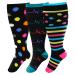 Putuo compression stockings thick calves for men: thrombosis socks women oversize support stockings compression socks for flight medical running 3 couples multi -color 3xl