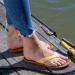 OKABASHI Women's Breeze Flip Flop in Toffee/Buttercup ML - Arch Support, Waterproof, USA-Made - Buy Online on GoSupps.com