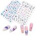 Shop 6 Leaf Butterfly Nail Stickers - 3D Flower Self-Adhesive Nail Art for Spring & Summer DIY Manicure - Buy Online on GoSupps.com