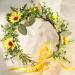 Minkissy Sunflower Headband Floral Hair Garland Sunflower Crown Fairy Flower Headband Wedding Hair Accessories for Girls Brides Ladies - Buy Online on GoSupps.com