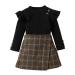 Miipat Baby Girl Clothes Set Fall Winter Long Sleeves Toddler Girls Outfits Pullover Tops with Mini Skirts Sets Girls Dress 4-5 Years BlackCoffee