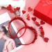 Minkissy 2 Pieces Heart Hair Tillettes - Valentine's Day Headband for Women & Girls | Perfect for New Year & Christmas Photo Props - Buy Online on GoSupps.com