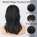 Matthia 80s 90s Mullet Wig Pixie Cut with Bangs for Black Women - Glueless Synthetic Black Wolf Cut Wig - Buy Online on GoSupps.com