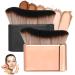 2 PCS Tanning Brush Body Makeup Brush Self Tanner Brush for Body Kabuki Foundation Brush Body Makeup Blend & Blur Tan Brush Applicator for Body Leg Makeup Tanning Brush for Tanners(Black Rose Gold)