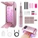 Electric Portable Nail Drill for Acrylic Nails Professional Rechargeable 35000 RPM Nail Drill  Nail Drill Set Kit 3 in 1 with UV LED Lamp for Home Salon Manicure Tools