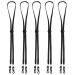 MOTZU 5 Pieces Mask Lanyard Necklace Strap, Adjustable Extend Ropes with Adjustable Cord Fastene Black