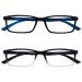 Opulize sea glasses Blue light filter narrow frame spring hinges improve the sleep computer glasses gaming anti-reflective men B9 +3.50 diopters black / black to pink