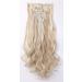 Clip in Extensions Hair parts 8 Tresses 18 clips for complete hair extension corrugated hair extensions such as real hair 60cm sandy blonde & bleaching blonde 60 cm blonde