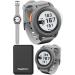 Bushnell iON Edge (Gray) GPS Golf Watch Power Bundle | with PlayBetter Portable Charger & HD Tempered Glass (x2) | Touchscreen, Auto-Course, & Movable Pin | 38,000 Courses | Golfers Rangefinder Watch Power Bundle Gray