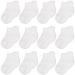 CozyWay Baby Non-Slip Baby Socks Toddler Socks With Grippers Ankle Style 6-12 Months White 12 Pairs