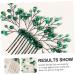 Angoily Bridal Rhinestone Comb Decorative Hair Clips for Women Womens Hair Accessories Women Hair Side Comb Wedding Hair Clips Baroque Side Rhinestones Green Crystal Bride Dress - Buy Online on GoSupps.com