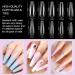 Saviland Nail Tips & Glue Gel Kit - Clear Coffin Fake Nails with 4-in-1 Mini Lamp for DIY Acrylic Extensions at Home - Buy Online on GoSupps.com
