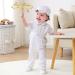 Booulfi Baby Boy's 5 Pcs Christening Baptism Outfit Set | Long Sleeve Suit 0-3 Months White - Buy Online on GoSupps.com