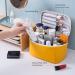 AUSEKALY 2PCS Large Makeup Bag Set for Women - Blue Orange Yellow Cosmetic Bag with Brush Bag, Travel Make Up Bag for Girls - Buy Online on GoSupps.com